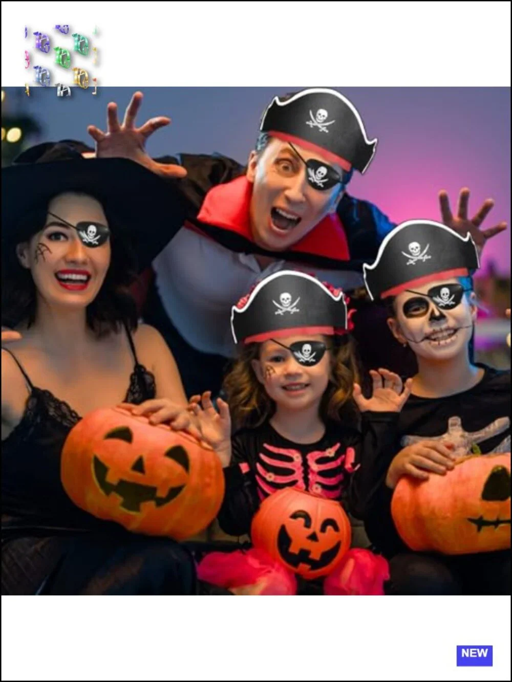 Pirate Hats with Eye Patches, Kids Party Costume Accessories, Set of 36,